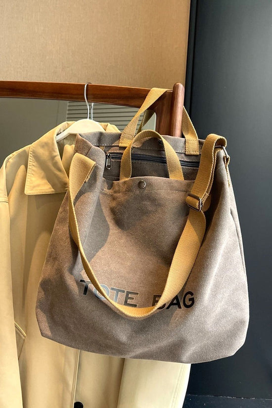 MINIMALIST LARGE CAPACITY CANVAS SHOULDER TOTE BAG | RESTOCKED