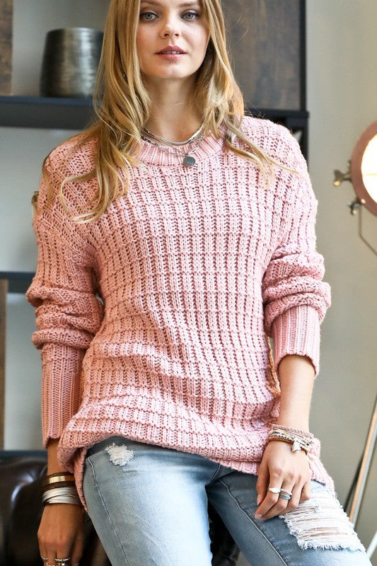 LOOSE FIT CHUNKY KINT SWEATER TOP