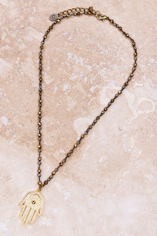 HAMSA GOLD NECKLACE