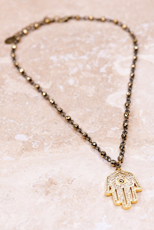 HAMSA GOLD NECKLACE