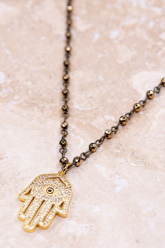 HAMSA GOLD NECKLACE