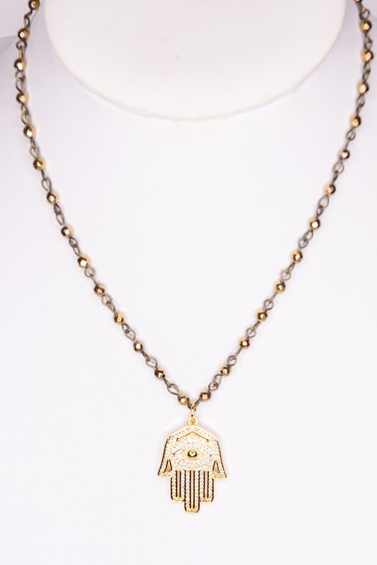 HAMSA GOLD NECKLACE