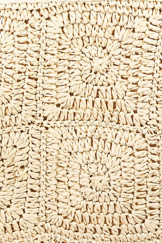 STRAW BRAIDED TOTE BAG