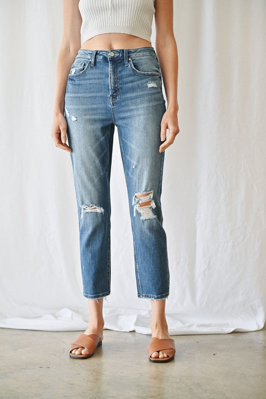 MICA DENIM | STRETCH SUPER HIGH RISE MOM JEAN