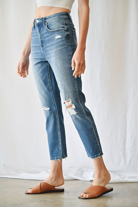 MICA DENIM | STRETCH SUPER HIGH RISE MOM JEAN