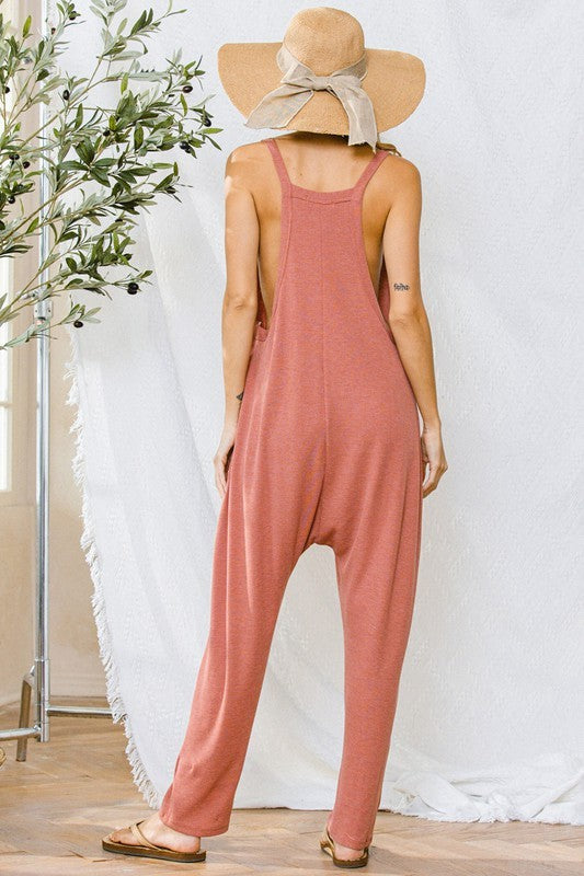RELAXED FIT JUMPSUIT NEW COLORS - RUST