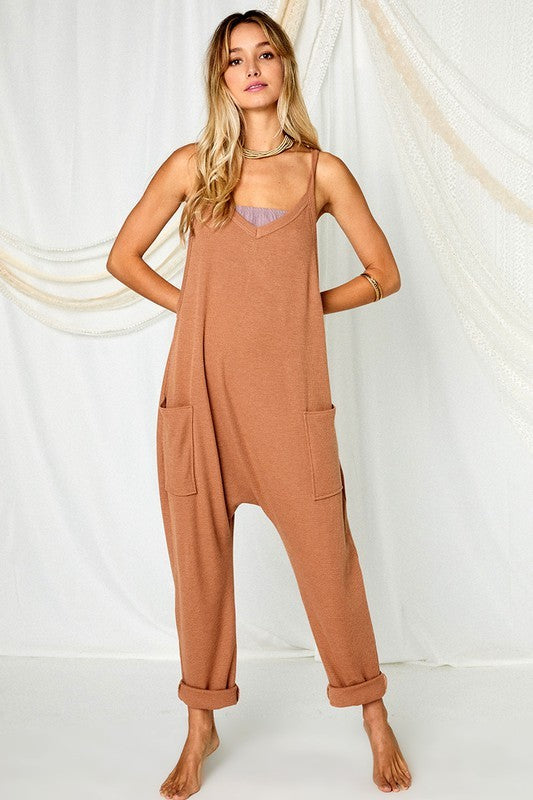 RELAXED FIT JUMPSUIT NEW COLORS - CAMEL - RESTOCKED