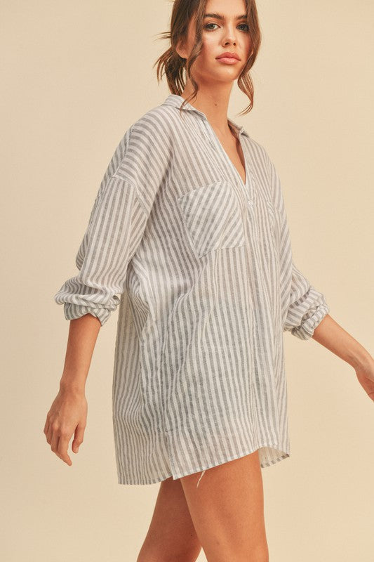 MIOU MUSE | STRIPED BUTTON DOWN SHIRTS