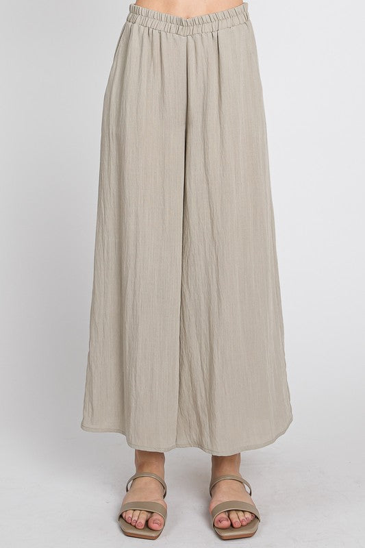 WOVEN WIDE LEG PANTS