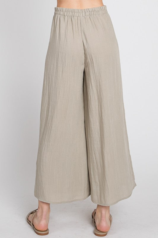 WOVEN WIDE LEG PANTS