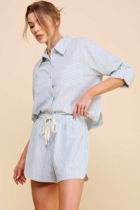 PREMIUM LINE | LINEN STRIPED SHIRT