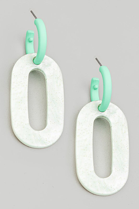 OVAL DROP EARRINGS