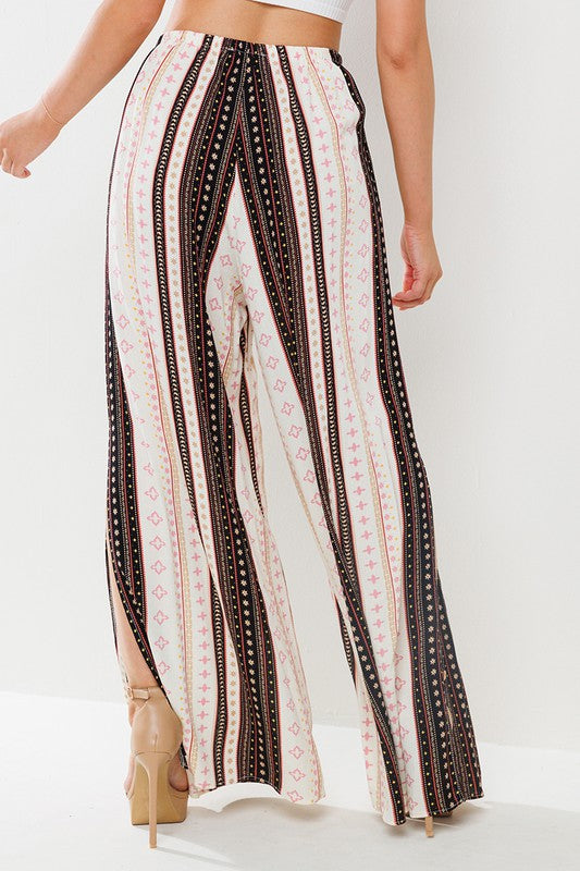 WIDE LEG SIDE SLIT PANTS | NEW COLOR