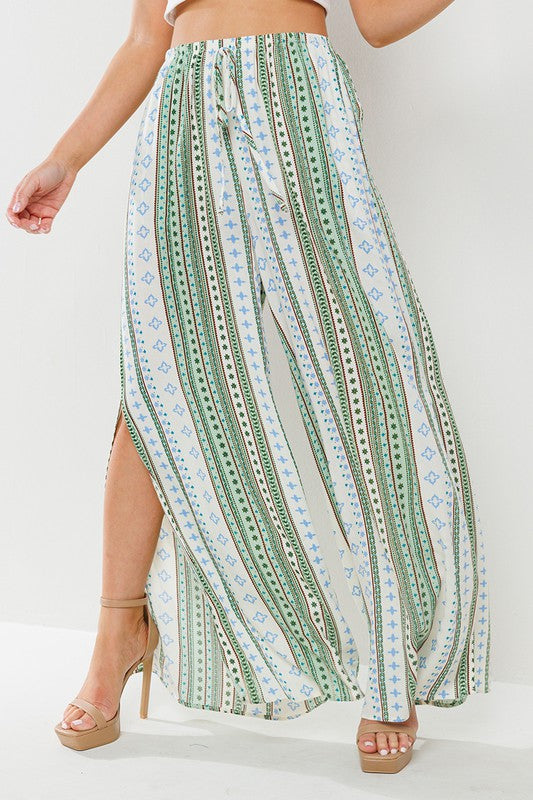 WIDE LEG SIDE SLIT PANTS | RESTOCKED