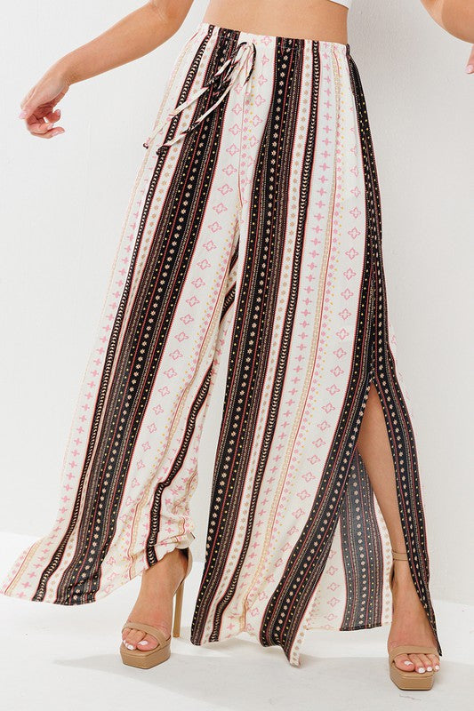 WIDE LEG SIDE SLIT PANTS | NEW COLOR