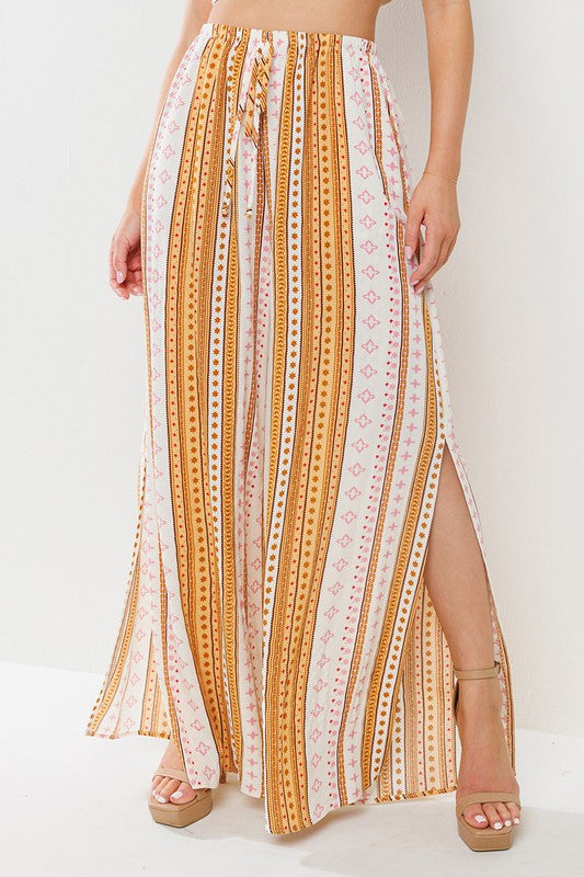 WIDE LEG SIDE SLIT PANTS | NEW COLOR