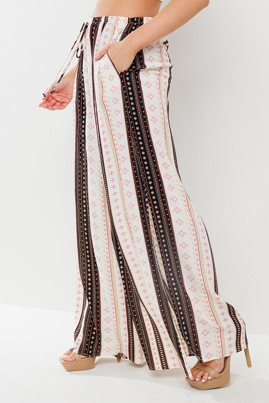 WIDE LEG SIDE SLIT PANTS | NEW COLOR