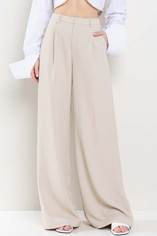 WIDE LEG PANTS - 2 COLORS