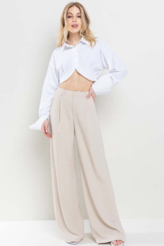 WIDE LEG PANTS - 2 COLORS