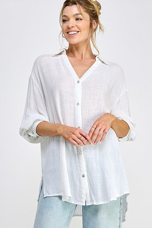 WASHED LINEN BUTTON DOWN SHIRTS
