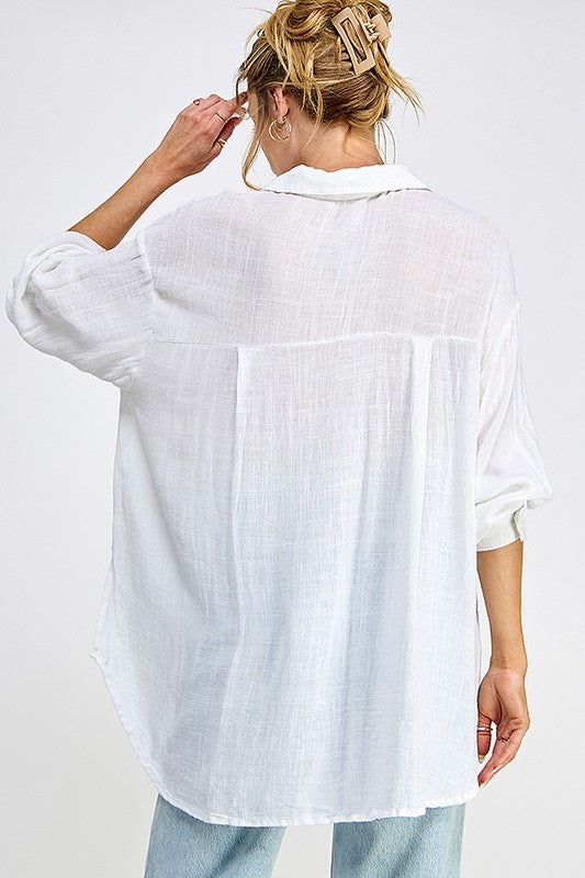 WASHED LINEN BUTTON DOWN SHIRTS