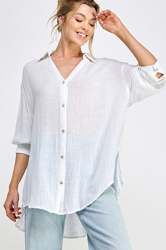 WASHED LINEN BUTTON DOWN SHIRTS