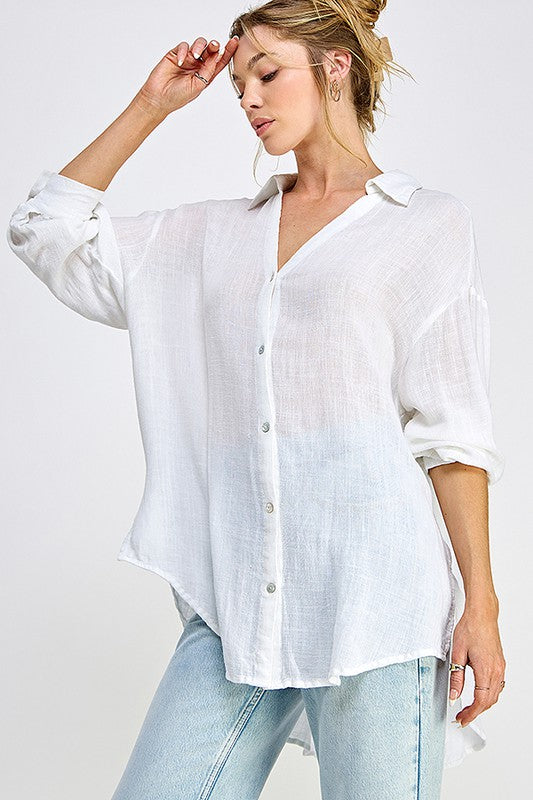WASHED LINEN BUTTON DOWN SHIRTS