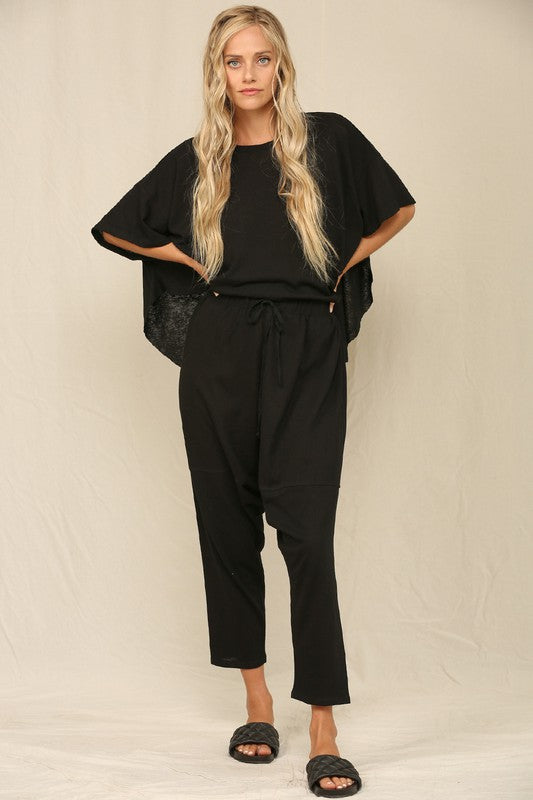 SLOUCHY SILHOUETTE TOP AND PANTS SET