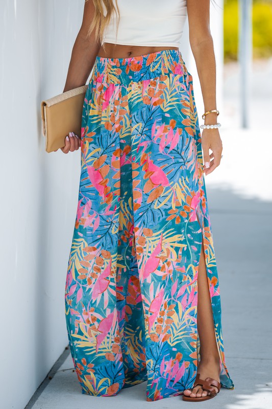 WIDE LEG PANTS WITH SIDE SLITS