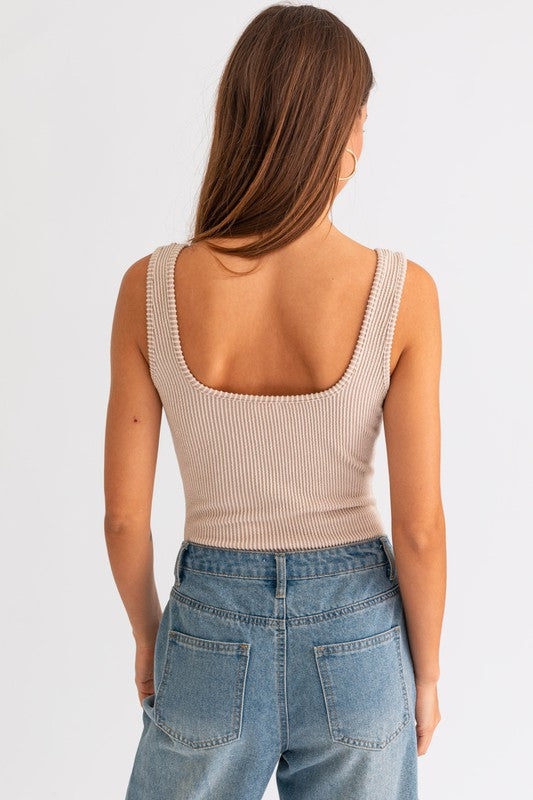 RIB KNIT BODYSUIT