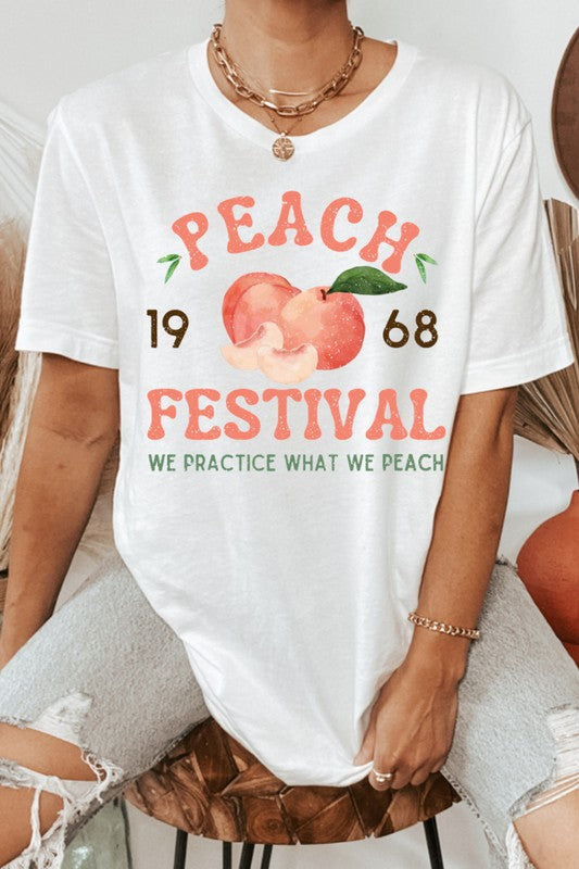 PEACH GRAPHIC TEE