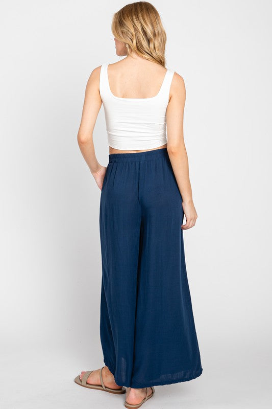 WIDE LEG PANTS - TEAL