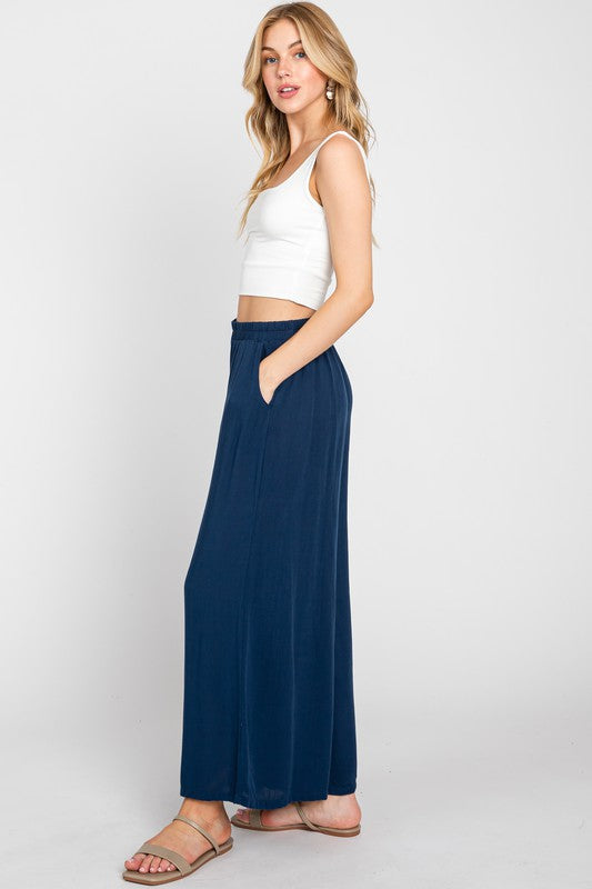 WIDE LEG PANTS - TEAL