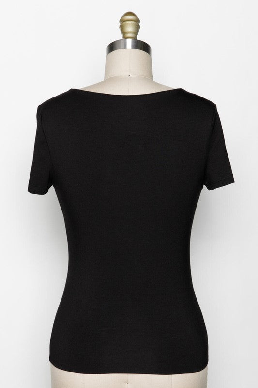 DOUBLE LAYERED TOP - BLACK - RESTOCKED