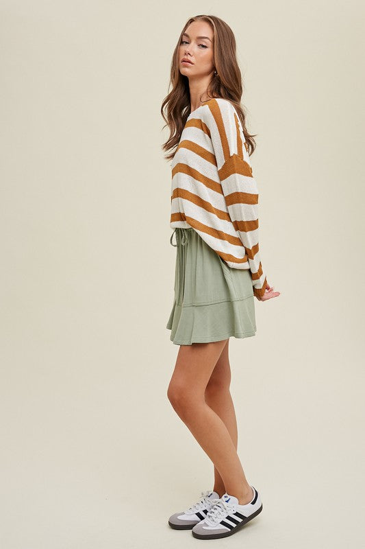 STRIPED LIGHTWEIGHT SWEATER