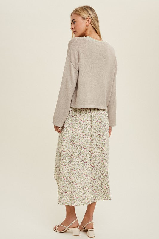 LIGHTWEIGHT RELAXED SWEATER - STONE