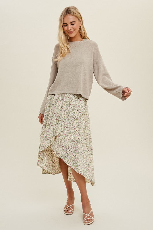 LIGHTWEIGHT RELAXED SWEATER - STONE