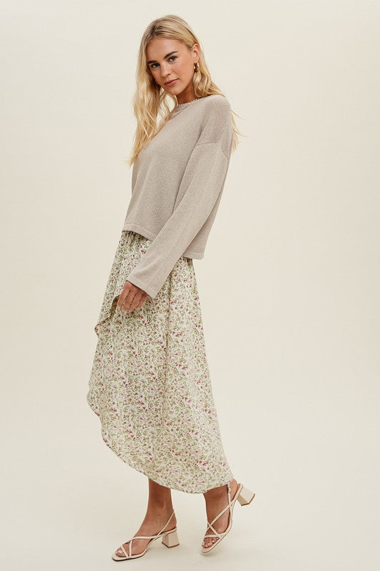 LIGHTWEIGHT RELAXED SWEATER - STONE