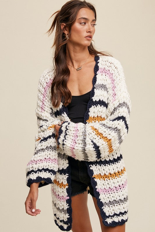 SLOUCHY HAND KNIT CARDIGAN