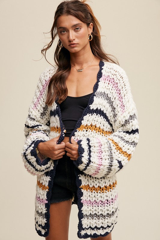 SLOUCHY HAND KNIT CARDIGAN