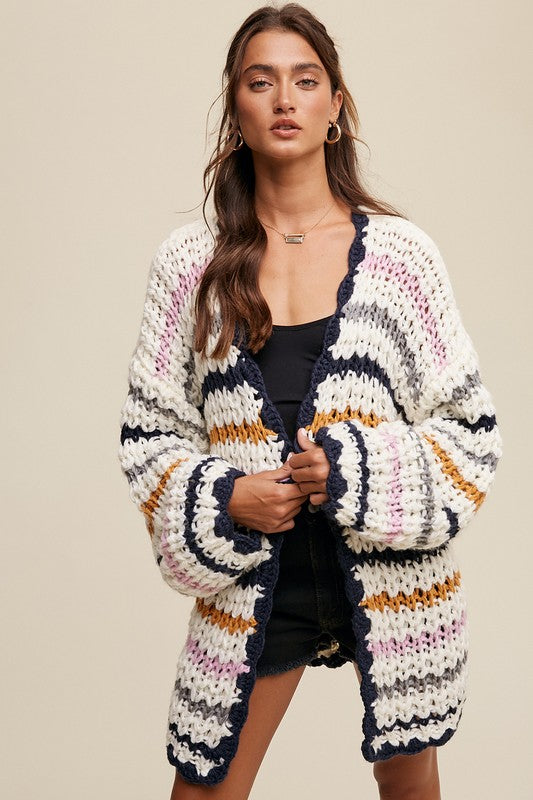 SLOUCHY HAND KNIT CARDIGAN