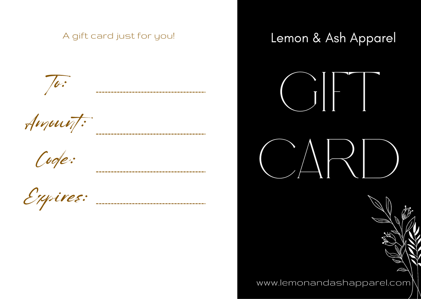 Lemon & Ash Apparel Gift Card