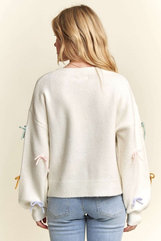 3D BOW SWEATER