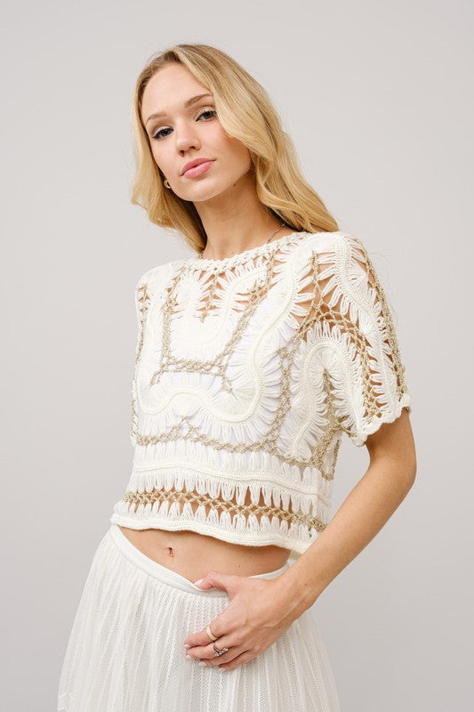 CROCHET KNITTED TOP