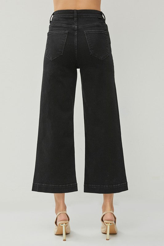 BY RISEN| HIGH RISE WIDE LEG JEANS