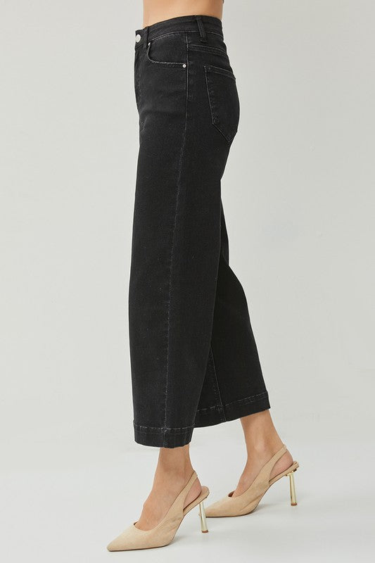 BY RISEN| HIGH RISE WIDE LEG JEANS