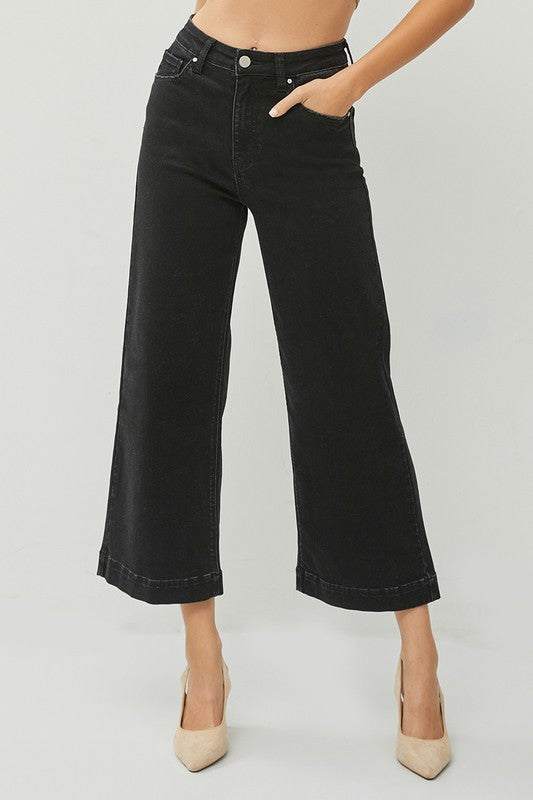 BY RISEN| HIGH RISE WIDE LEG JEANS
