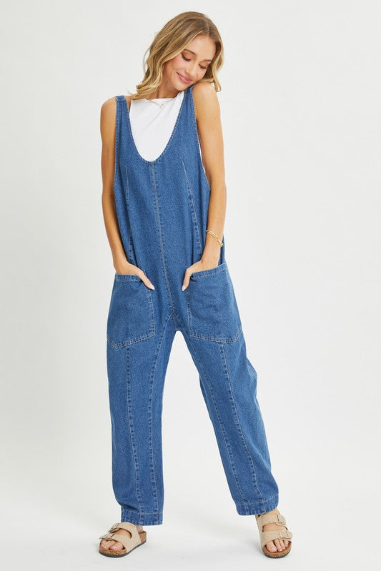 DENIM OVERALL JUMPSUIT