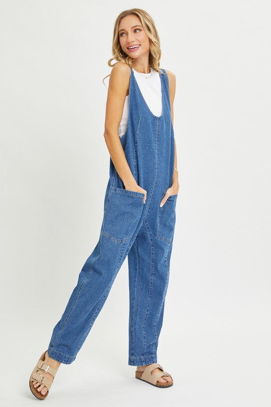 DENIM OVERALL JUMPSUIT