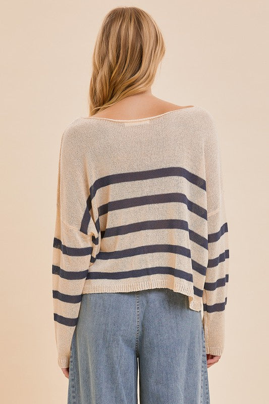 THE STRIPE KNIT TOP